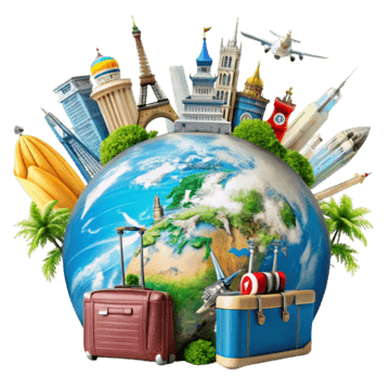 Pngtree world tourism day art design png image